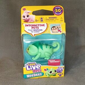 Little Live Pets Curlee Chameleon Toy NeeDees Pocket Size Pet 50 Sound Reactions